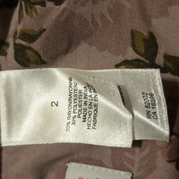 Liz Claiborne First Issue Top Lavender Floral Print Women 2X - Picture 6 of 9